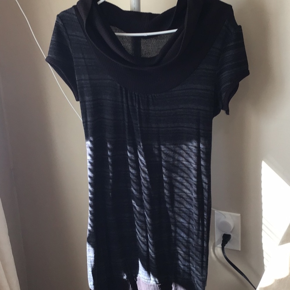 Black and grey dress shirt. Lightweight.